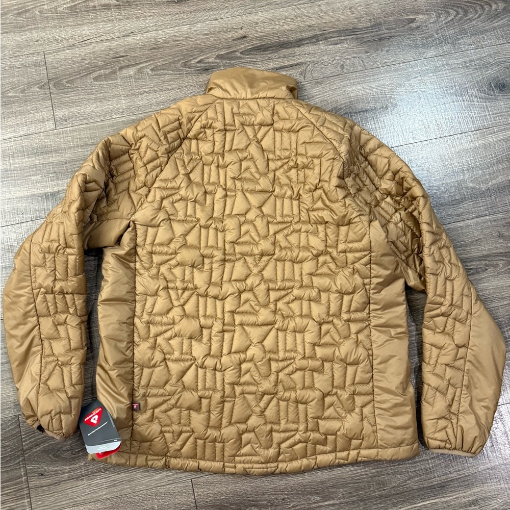 Adidas Terrex PrimaLoft Insulated Jacket Men’s XL Tan Quilted Hiking Coat NWT